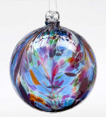Classic Multi Round Blown Glass Feather Ball