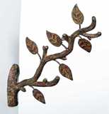 Large Cast Iron Tree Branch Blown Glass Ball & Ornament Stand