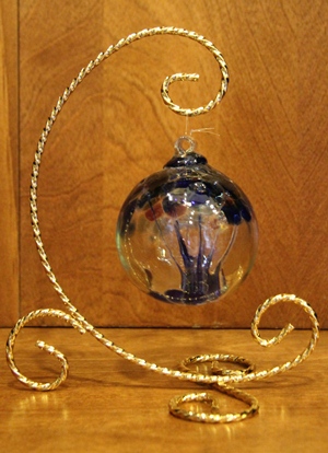 Gold Wire Display Stand with Scroll Motif