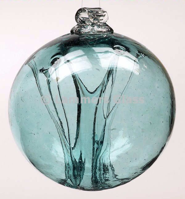 Teal Blown Glass Witch Ball