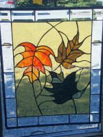 Stained Glass Autumn Leaves