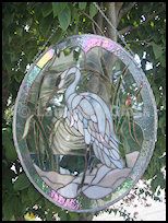 Stained Glass Egret